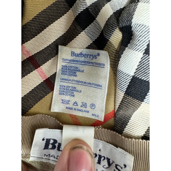 Burberrys Bucket Hat Beige Nova Check Lined Made in England Size 7 1/8 - Picture 6 of 6